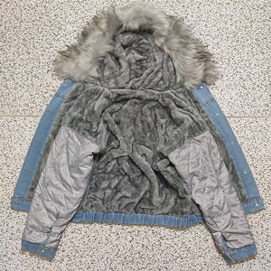 Denim hooded winter jacket 2020