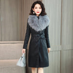 Leather winter coat 2020